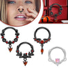Stainless Steel Heart Shape Minimalist Nose Ring With Diamond Design