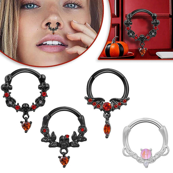 Stainless Steel Heart Shape Minimalist Nose Ring With Diamond Design