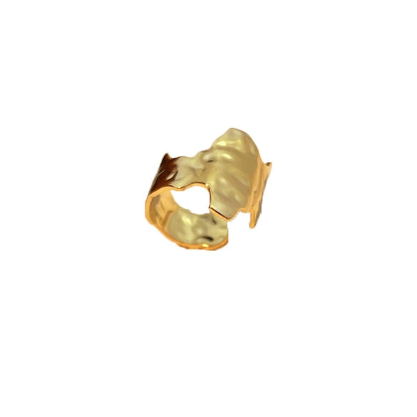 Stainless Steel Heart Shape Natural Geometric Electroplated Loose Couple Ring For Women
