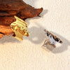 Stainless Steel Heart Shape Natural Geometric Electroplated Loose Couple Ring For Women