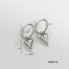 Stainless Steel Heart Shape Pendant And Earrings Minimalist Style Goldplated Electroplating