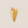 Stainless Steel Heart Shape Pendant With Vacuum Plating 18K Gold Color Fashion Casual Style
