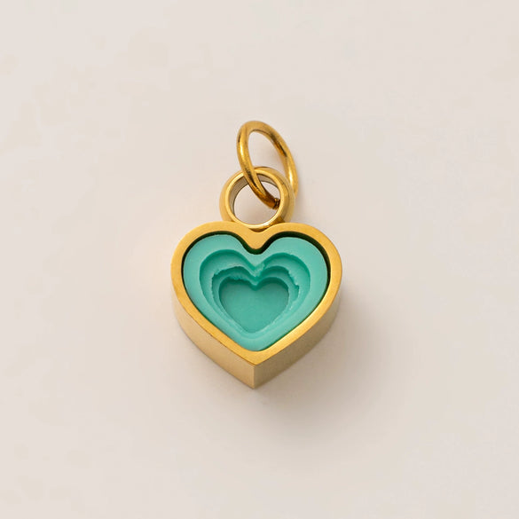 Stainless Steel Heart Shape Pendant With Vacuum Plating 18K Gold Color Fashion Casual Style