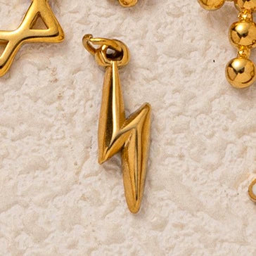 Stainless Steel Heart Shape Pendant With Vacuum Plating 18K Gold Color Fashion Casual Style