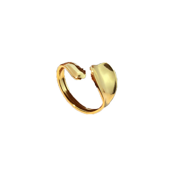 Stainless Steel Heart Shape Retro Ring With Electroplating Design