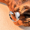Stainless Steel Heart Shape Retro Ring With Electroplating Design