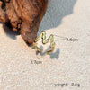 Stainless Steel Heart Shape Ring Electroplated 18K Gold Minimalist Geometric Jewelry