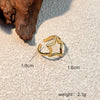 Stainless Steel Heart Shape Ring Electroplated 18K Gold Minimalist Geometric Jewelry