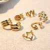 Stainless Steel Heart Shape Ring Electroplated 18K Gold Minimalist Geometric Jewelry