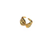 Stainless Steel Heart Shape Ring Electroplated 18K Gold Minimalist Geometric Jewelry