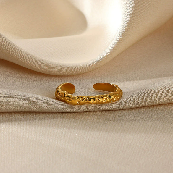 Stainless Steel Heart Shape Ring Electroplating Design Love Does Not Fade Zircon Women's