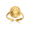 Stainless Steel Heart Shape Ring Electroplating Design Love Does Not Fade Zircon Women's
