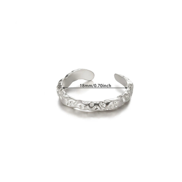 Stainless Steel Heart Shape Ring Electroplating Design Love Does Not Fade Zircon Women's