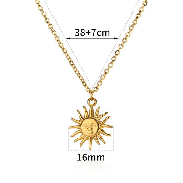 Stainless Steel Heart Shape Turtle Pendant Necklace Electroplating Minimalist Unisex