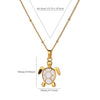 Stainless Steel Heart Shape Turtle Pendant Necklace Electroplating Minimalist Unisex