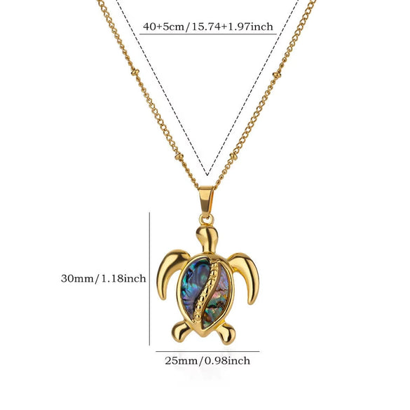 Stainless Steel Heart Shape Turtle Pendant Necklace Electroplating Minimalist Unisex