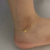 Stainless Steel Heart Shaped Anklet Simple Fashion Creative Unisex Accessories