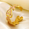 Stainless Steel Heart Shaped Bracelet With Drip Oil Finish Fashion Versatile Light Luxury Style Accessory
