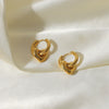 Stainless Steel Heart Shaped Geometric Electroplated Ladies Earrings