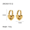 Stainless Steel Heart Shaped Geometric Electroplated Ladies Earrings