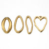 Stainless Steel Heart Shaped Geometric Pendant Necklace With Electroplating Treatment Jewelry Accessories