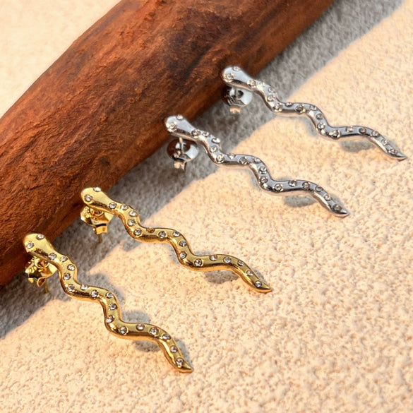 Stainless Steel Heart Shaped Geometric Style Electroplated Earrings For Couples