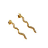 Stainless Steel Heart Shaped Geometric Style Electroplated Earrings For Couples