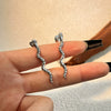 Stainless Steel Heart Shaped Geometric Style Electroplated Earrings For Couples