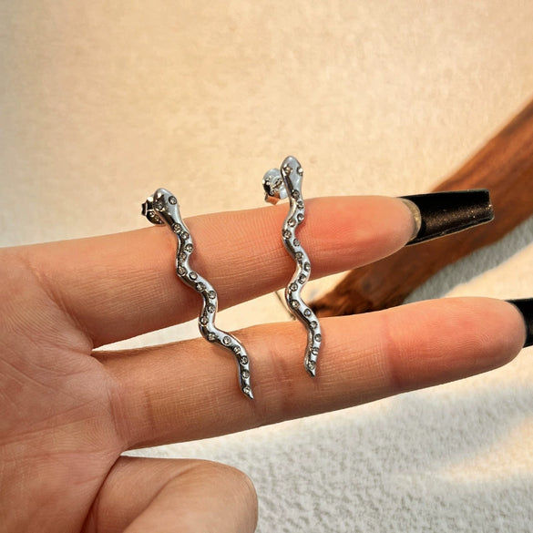 Stainless Steel Heart Shaped Geometric Style Electroplated Earrings For Couples