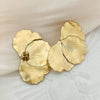 Stainless Steel Heart Shaped Ginkgo Leaf Stacked Stud Earrings For Women With Electroplating And Plant Flower Design