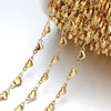 Stainless Steel Heart Shaped Handmade Electroplated Chain Necklace