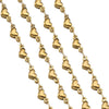 Stainless Steel Heart Shaped Handmade Electroplated Chain Necklace