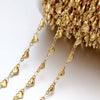 Stainless Steel Heart Shaped Handmade Electroplated Chain Necklace