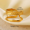Stainless Steel Heart Shaped Hip Hop Ring For Women With Electroplating