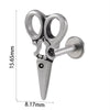 Stainless Steel Heart Shaped Lip Ring Crescent Moon Earrings Circle Pendant Conical Internal Thread Earrings Electroplated Unisex Fashion