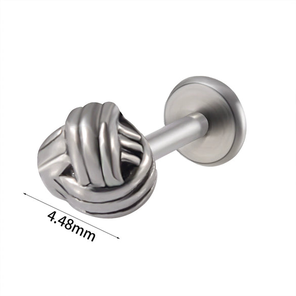 Stainless Steel Heart Shaped Lip Ring Crescent Moon Earrings Circle Pendant Conical Internal Thread Earrings Electroplated Unisex Fashion