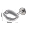 Stainless Steel Heart Shaped Lip Ring Crescent Moon Earrings Circle Pendant Conical Internal Thread Earrings Electroplated Unisex Fashion
