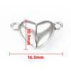 Stainless Steel Heart Shaped Love Magnet Buckle Jewelry Accessories For Bracelet And Necklace With Electroplating