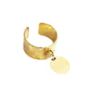 Stainless Steel Heart Shaped Opening Ring Electroplated Natural Geometric Style