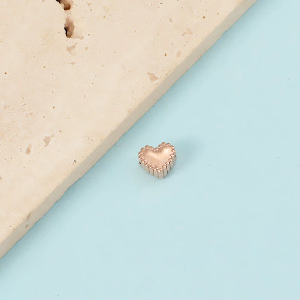 Stainless Steel Heart Shaped Pendant And Handmade Diy Bracelet Jewelry Accessories With Electroplating Treatment Simple Style