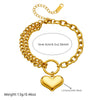 Stainless Steel Heart Shaped Pendant Electroplated Fashion Women's Bracelet