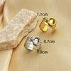Stainless Steel Heart Shaped Pendant Ring With Electroplating Design Natural And Geometric Style