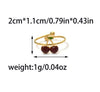 Stainless Steel Heart Shaped Ring With Dot Diamond Electroplating For Women Fashion Style