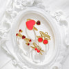 Stainless Steel Heart Shaped Ring With Dot Diamond Electroplating For Women Fashion Style