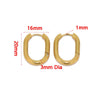 Stainless Steel Heart Shaped Simple Geometric Electroplated Earrings For Men And Women