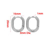 Stainless Steel Heart Shaped Simple Geometric Electroplated Earrings For Men And Women