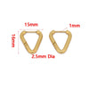 Stainless Steel Heart Shaped Simple Geometric Electroplated Earrings For Men And Women