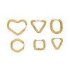 Stainless Steel Heart Shaped Simple Geometric Electroplated Earrings For Men And Women
