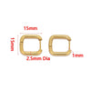 Stainless Steel Heart Shaped Simple Geometric Electroplated Earrings For Men And Women