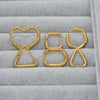 Stainless Steel Heart Shaped Simple Geometric Electroplated Earrings For Men And Women